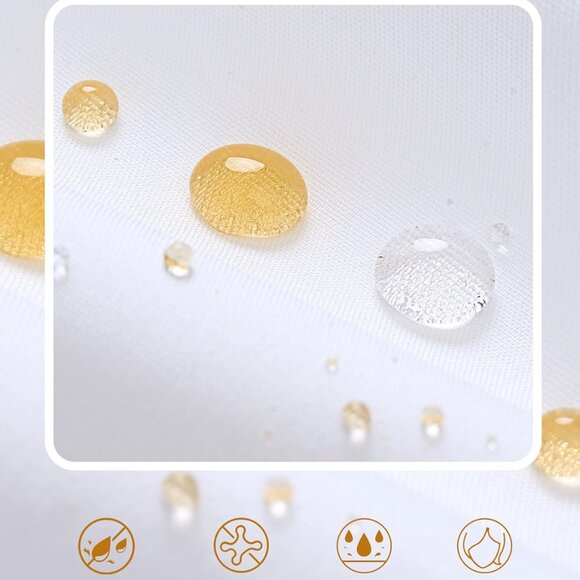 Womens Stain Shield Dress Shirts Wrinkle Free Short Sleeve Solid Tops Blouses Bu - Picture 4 of 6